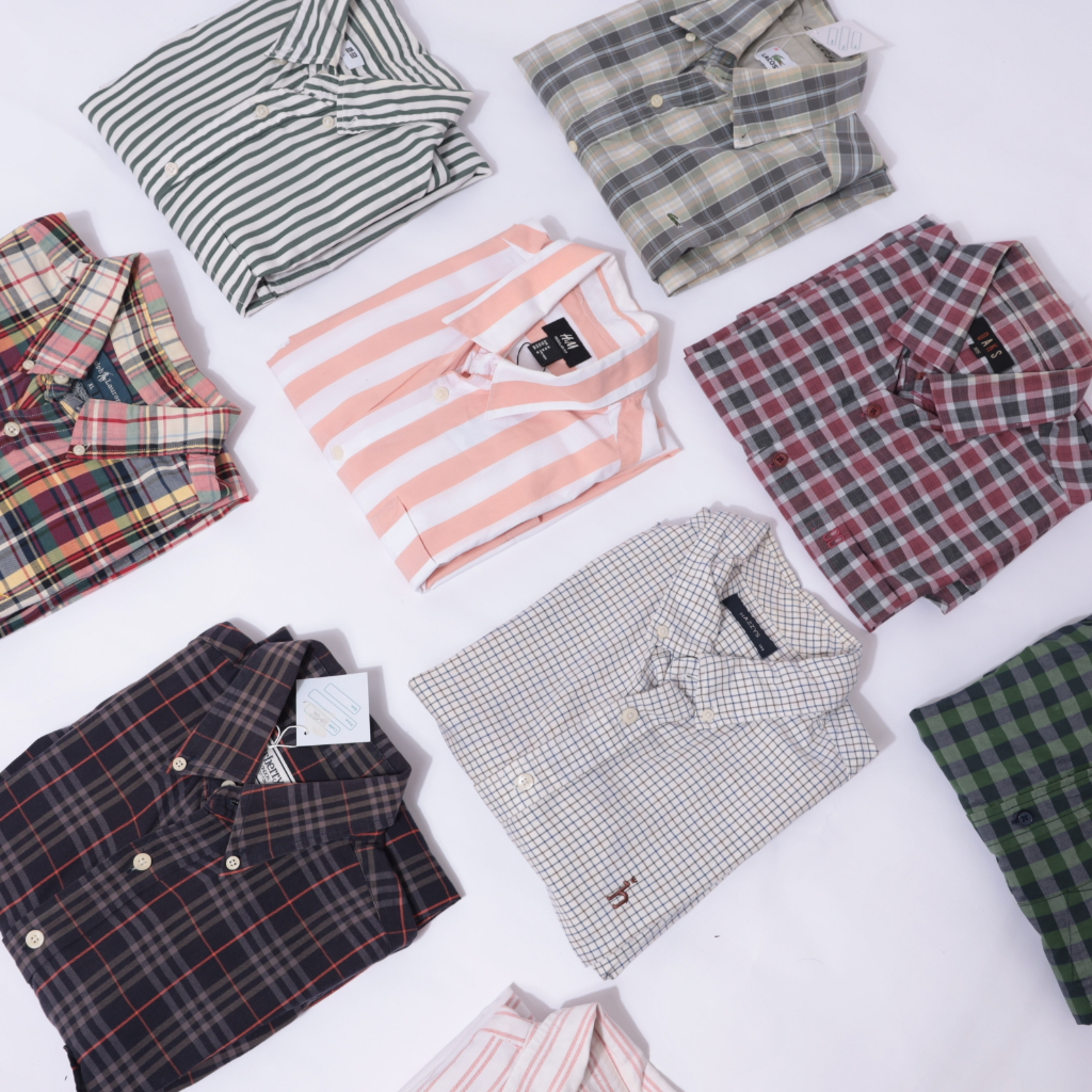 Áo sơ mi kẻ hiệu casual, công sở Nhật,Hàn - secondhand