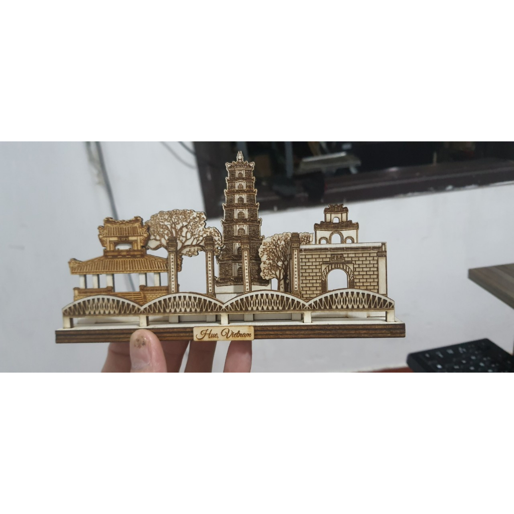 MÔ HÌNH DANH THẮNG HUẾ (2D) CẦU TRƯỜNG TIỀN – CHÙA THIÊN MỤ