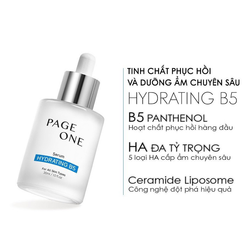 Tinh Chất Dưỡng Ẩm Phục Hồi Siêu Dưỡng Chất Page One Hydrating B5 Serum 30ml