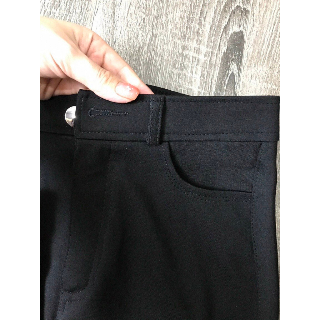 Quần tregging nữ cạp cao vải dày dặn co giãn,form nâng mông body - ALCADO