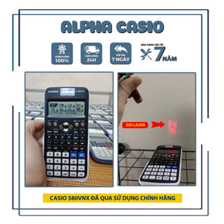 Máy tính cầm tay CASIO Fx 580VNX CŨ (độ mới 80%-99%) | Casio học sinh 580vnx cũ chính hãng còn bảo hành lên tới 7 năm