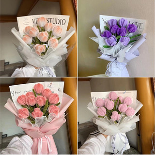 Giấy gói hoa màu pastel