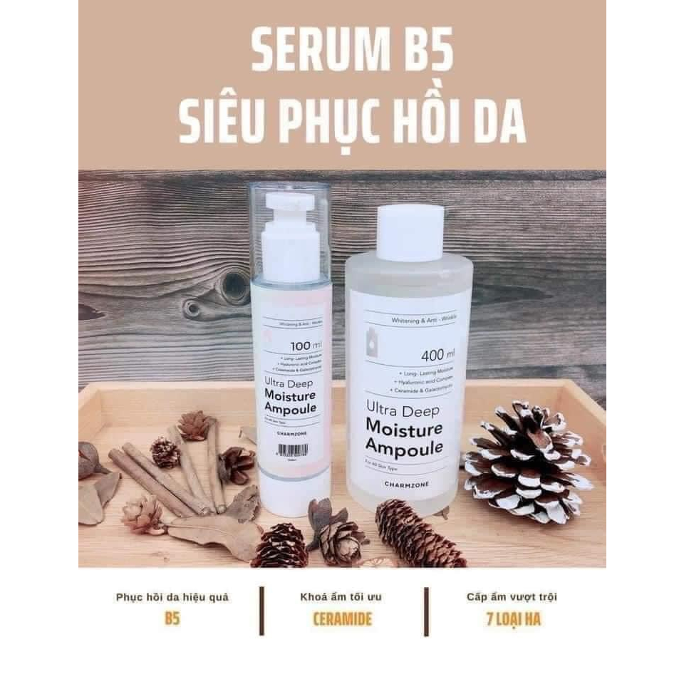 Serum phục hồi HA B5 Charmzone Ultra Deep Moisture Ampoule 400ml
