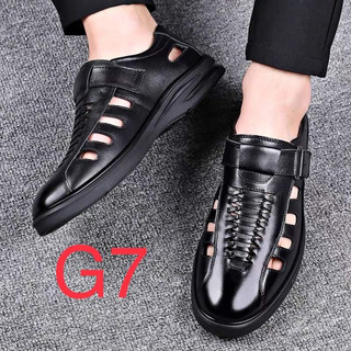 Giày hè nam da bò thật thoáng mát - bh 1 năm