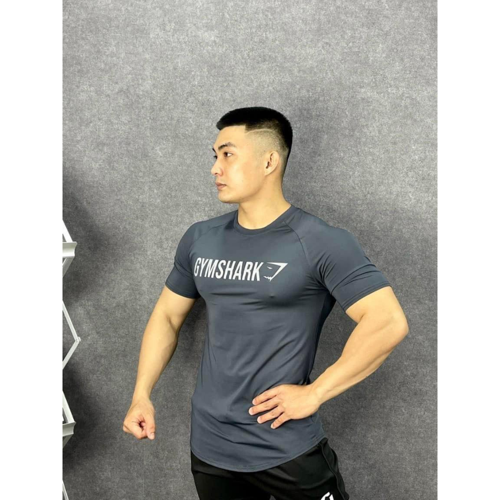 Áo Thun Fitness Thể Thao Tập Gym Nam Form Ôm Body Vải Thun Lạnh Co Dãn 4chiều