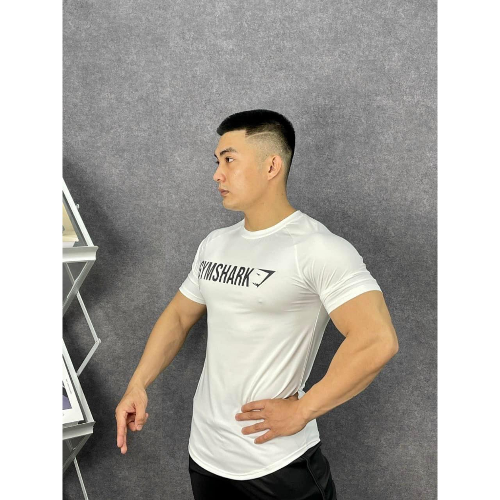 Áo Thun Fitness Thể Thao Tập Gym Nam Form Ôm Body Vải Thun Lạnh Co Dãn 4chiều
