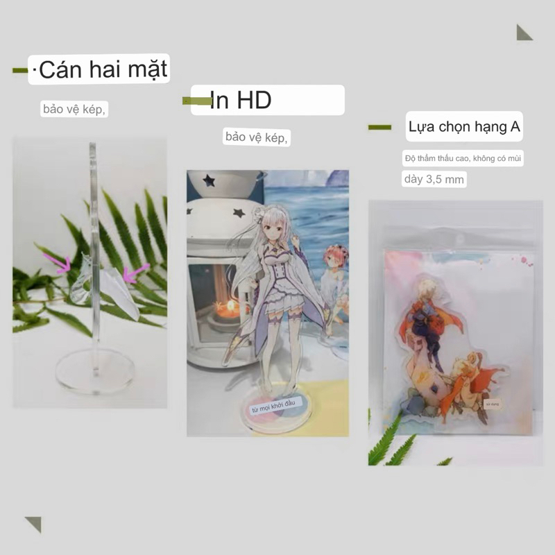 Mô hình Standee BLUE LOCK anime chibi bằng acrylic mica dày dặn