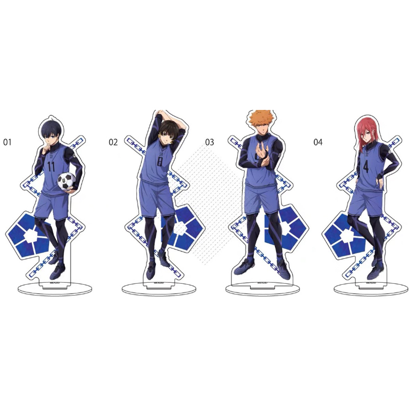 Mô hình Standee BLUE LOCK anime chibi bằng acrylic mica dày dặn