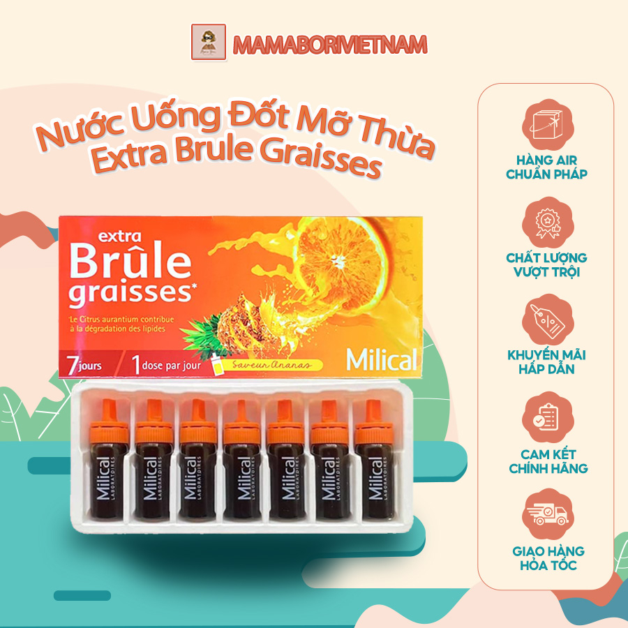 Extra Brule Graisses - Nước uống đốt mỡ thừa vị cam dứa siêu ngon