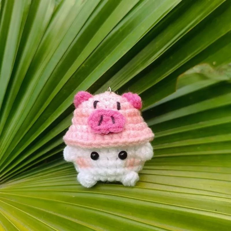 (Hàng có sẵn) Móc khoá len hình nấm cute.Len Moon Handmade