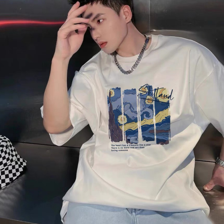 Áo thun nam nữ unisex tay lỡ VAGO, áo phông tay lỡ unisex form rộng oversize streetwear MINA