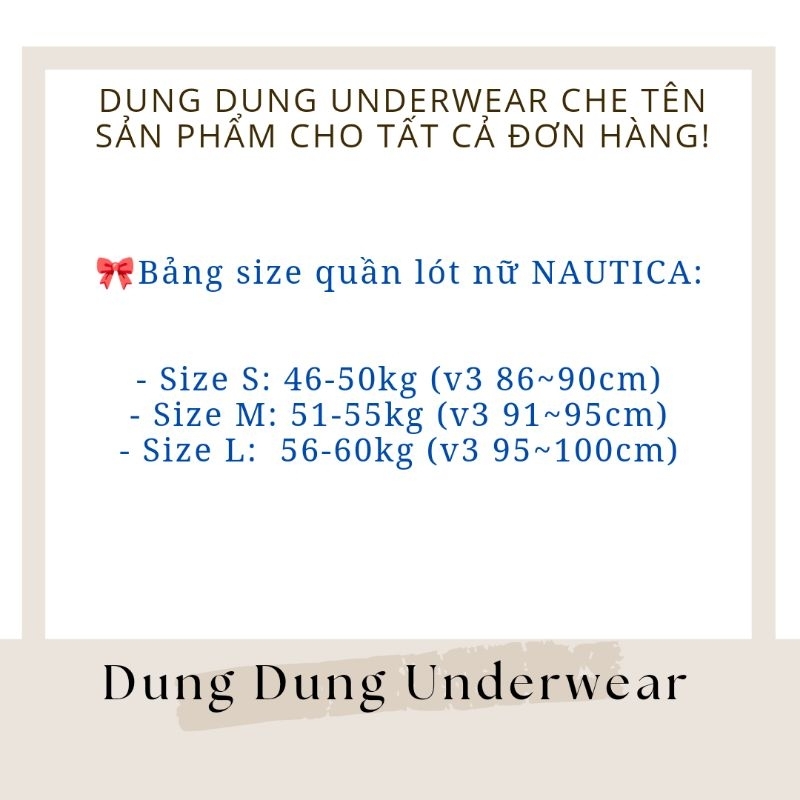 Quần lót nữ NAUTICA nguyên mông vải thun dệt-quần lót nữ vải cotton mềm co giãn thoải mái