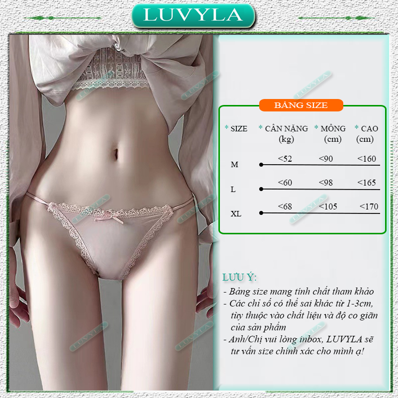 Quần lót nữ su thun lạnh phối ren kháng khuẩn sexy LUVYLA QSR03