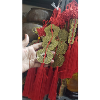 Dây Xâu xu hoa mai đồng xu hoa mai từ đồng nguyên chất xâu 1 xu hoa mai dây xu ngũ đế bằng đồng