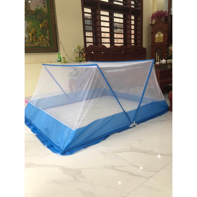 Màn Xếp Thông Minh gấp gọn khung nhựa dẻo carbon có chân viền chống muỗi đốt.bảo hành 12 tháng