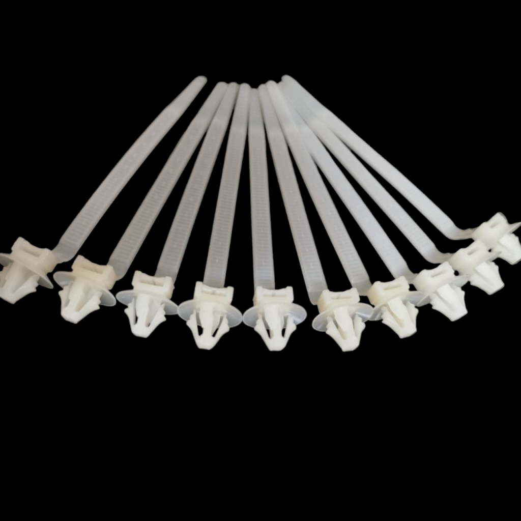 Dây rút ghim nhựa, dây thít chuyên dùng cho ô tô 5mm×120mm chân lỗ 7mm tròn