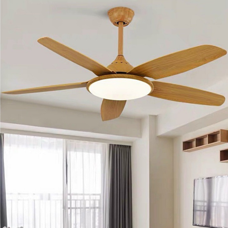 Quạt trần đèn 5 cánh sải rộng 1m32 động cơ DC lõi đồng,điều khiển 6 số có đảo chiều,đèn led 3 chế độ sáng Q810 Dendeco24