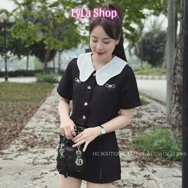 Set Váy Nữ Tay Ngắn Dáng Xòe Thắt Eo Chất Kaki , Dáng Sexy Phong Cách Tiểu Thư VD-3 | BigBuy360 - bigbuy360.vn