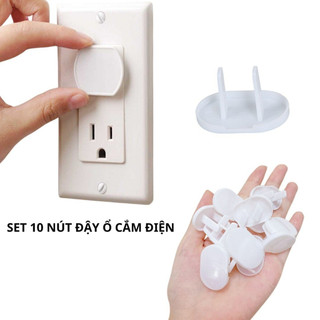 Combo 10 nút đậy ổ cắm điện 2 chân an toàn cho trẻ