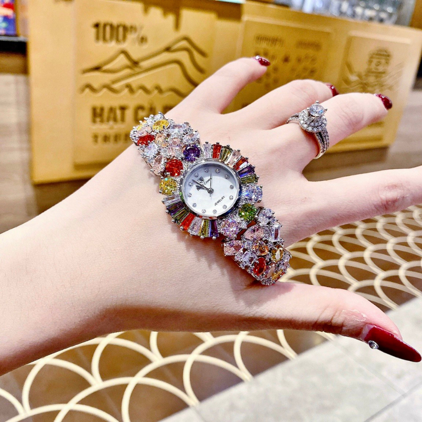 Đồng hồ nữ dây thép thời trang đeo tay chống nước R0yai Cr0wn size 33mm fullbox