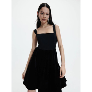 Đầm dây đen size 36 Reserved Pháp newtag chính hãng