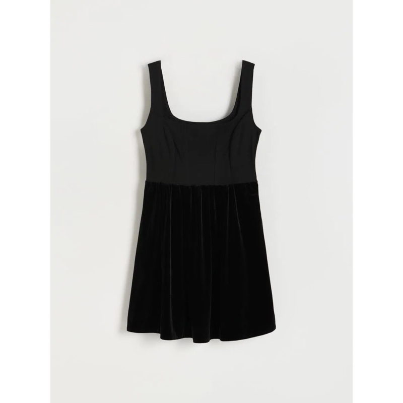 Đầm dây đen size 36 Reserved Pháp newtag chính hãng