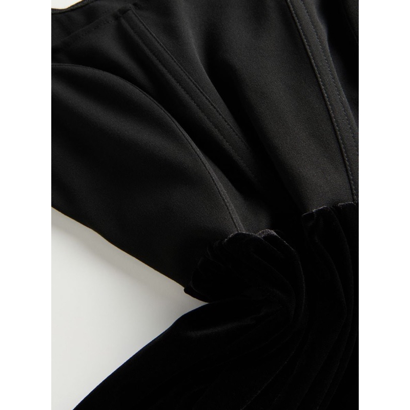 Đầm dây đen size 36 Reserved Pháp newtag chính hãng