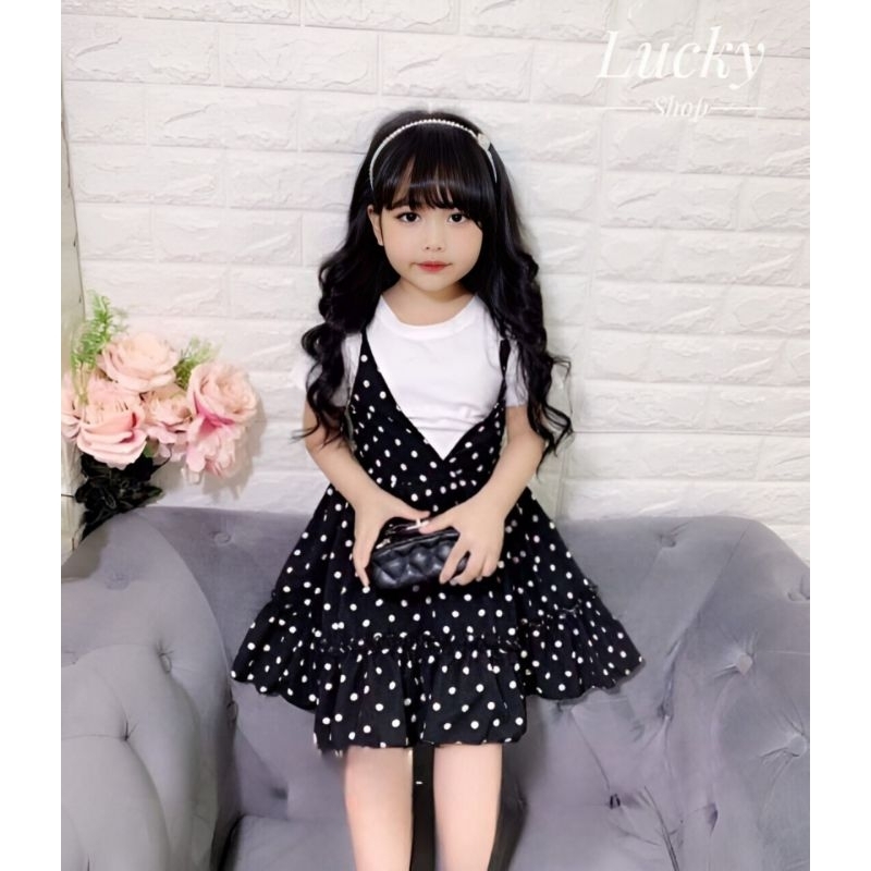 👗👗SET VÁY CHẤM BI CHO BÉ GÁI ☀☀