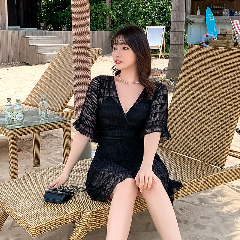 Đồ Bơi Nữ Big Size Kín Đáo (B) Dạng Váy Giấu Bụng Chê Khuyết Điểm Quảng Châu Cao Cấp