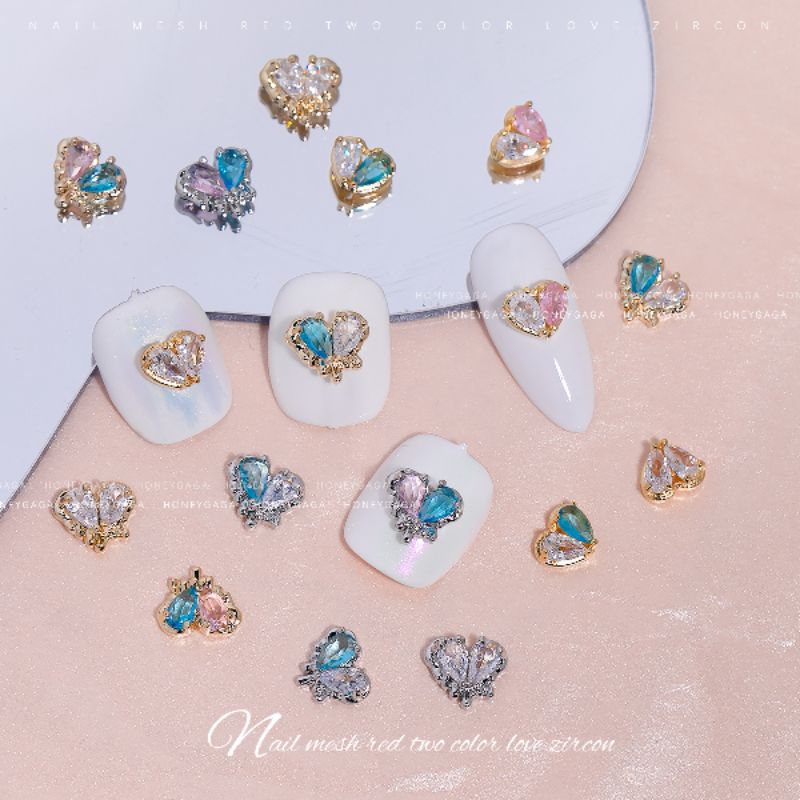 Charm tim đá mix màu xinh