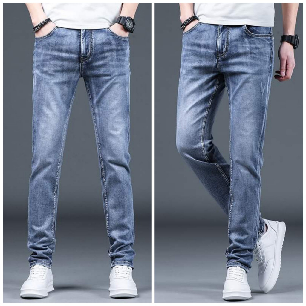 Quần Jean Nam Chất Bò Cào Xước Co Giãn Dáng Skinny Hàng Công Ty Thiết Kế Cao Cấp