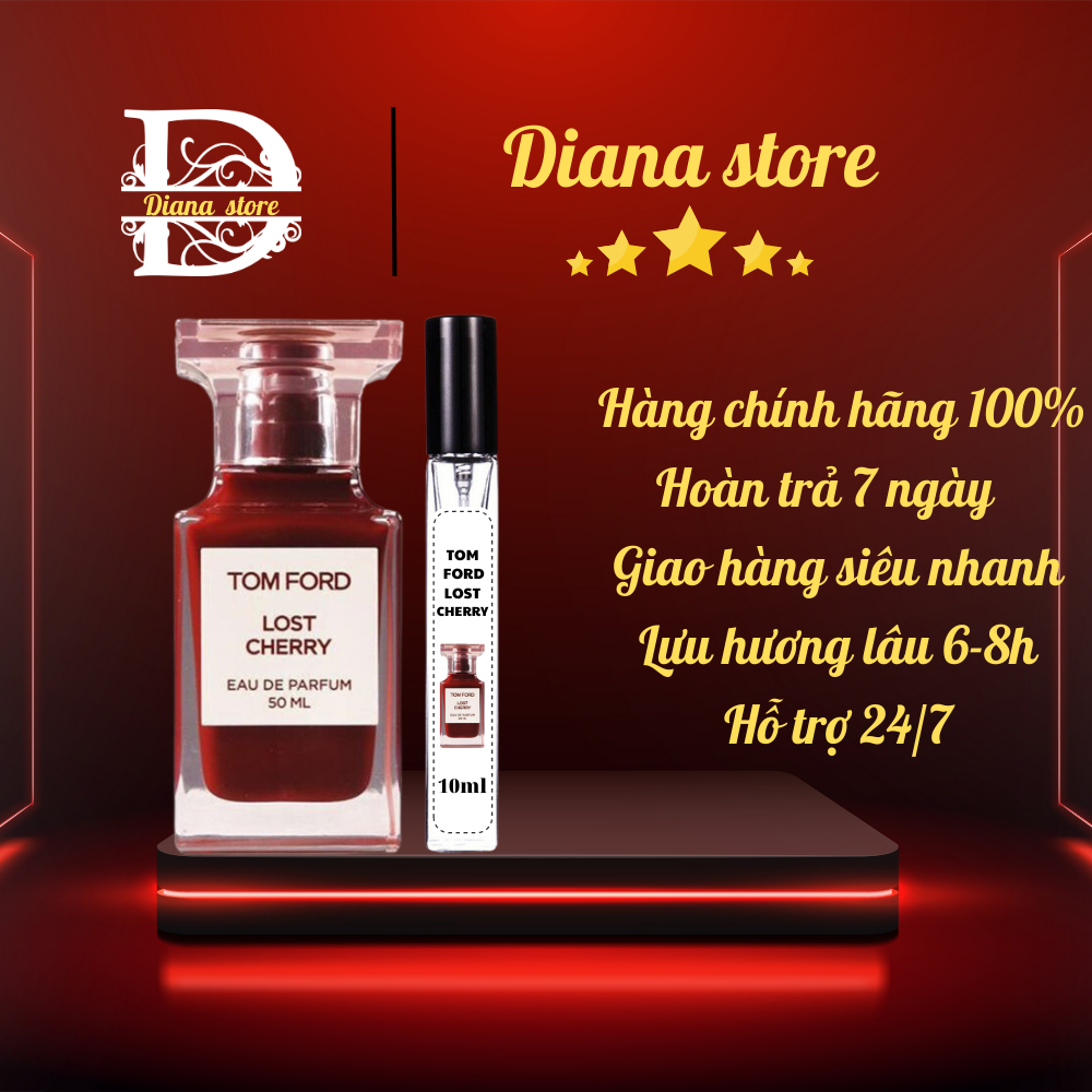 Nước hoa unisex Tom Ford Lost Cherry Eau de Parfum, nước hoa dạng chiết 10ml chính hãng