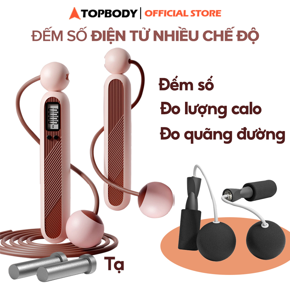 Dây Nhảy Thể Lực, Không Dây Đếm Số Tập Thể Dục Thể Thao Giảm Cân Cao Cấp 2,8m Nhiều Màu Topbody