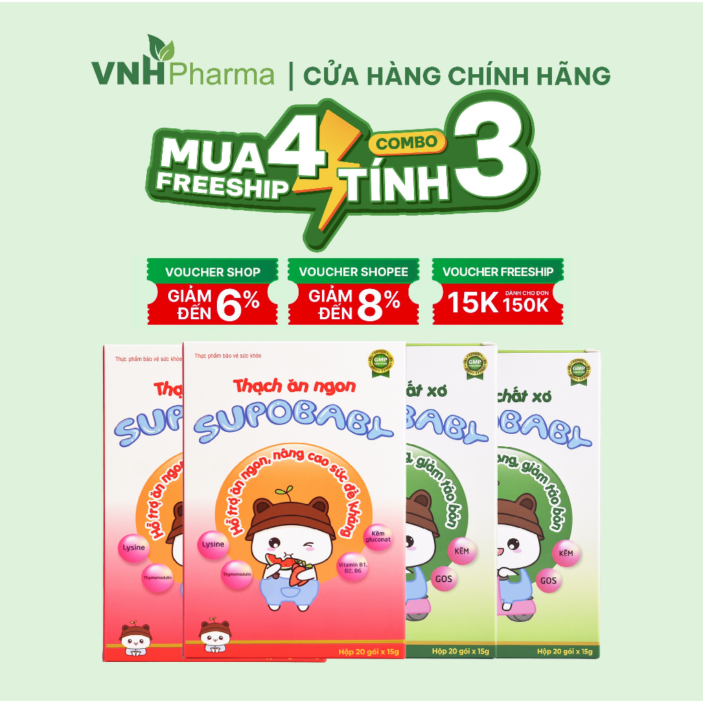 Thạch dinh dưỡng SUPOBABY giúp bé ăn ngon, bổ sung chất xơ, nhuận tràng cho bé phát triển toàn diện