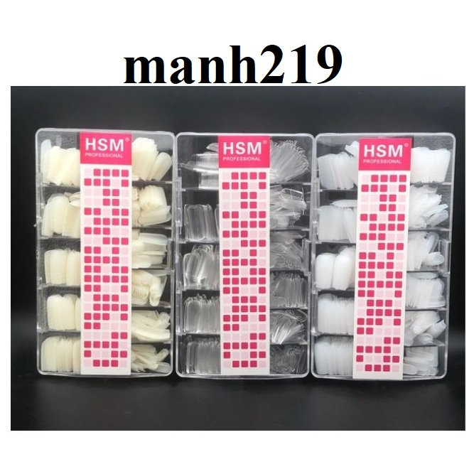 Móng Úp HSM Vuông, Nhọn, Tháng, Bầu, Tròn Nhám Nail - manh219