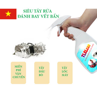 Dung dịch tẩy xe máy, tẩy rửa đầu bò, tẩy rửa lốc máy, tẩy rỉ sét TLClean 500ML