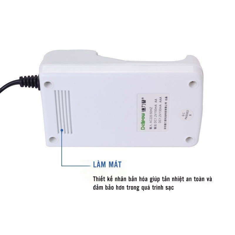 Bộ sạc pin thông minh DeliPow 018/805/405 cao cấp sạc pin AA/AAA