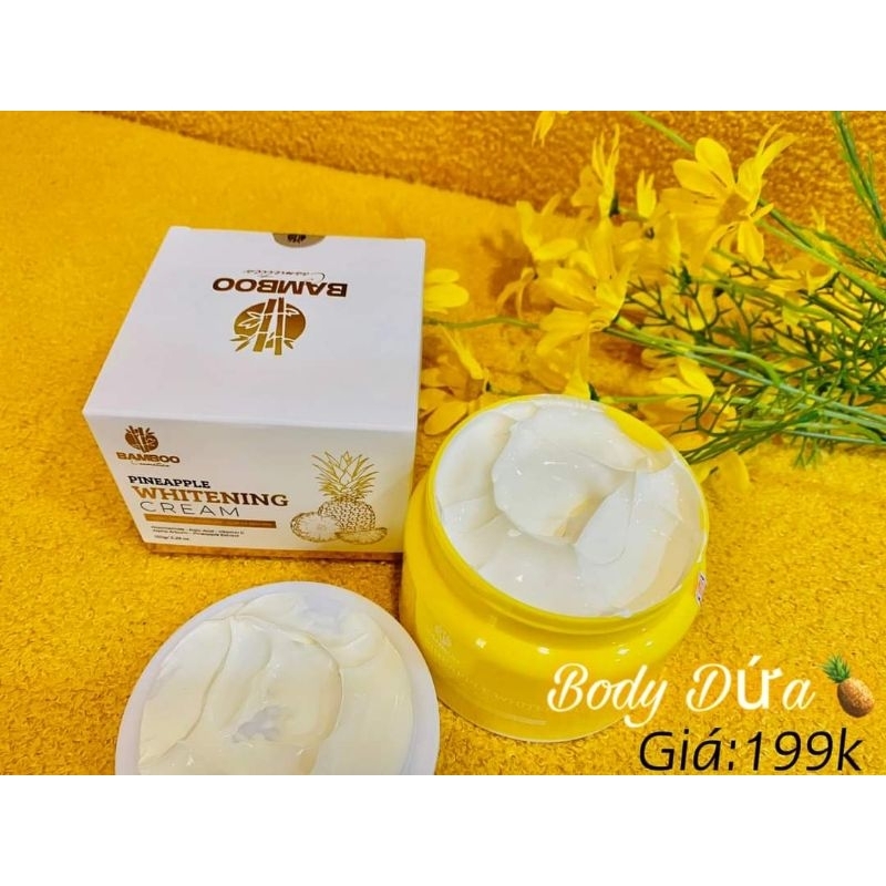 💥Siêu phẩm 2023💥 Kem Body Dứa Bamboo - trắng mịn da, se khít lcl
