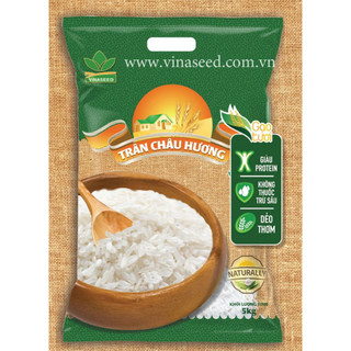 Gạo trân châu hương dẻo vừa, thơm ngon của vinaseed túi 5kg
