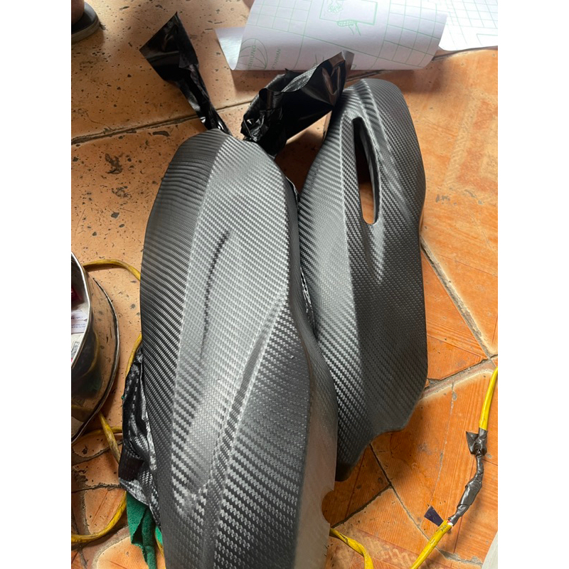 Decal màu đen các bon nhám cao cấp, Decal dán xe máy ô tô