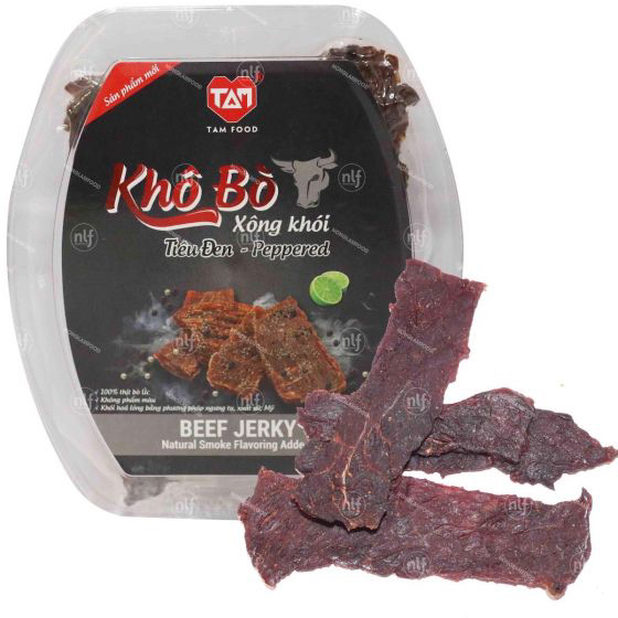 Khô bò Tam Food Xông Khói Tiêu Đen 100g