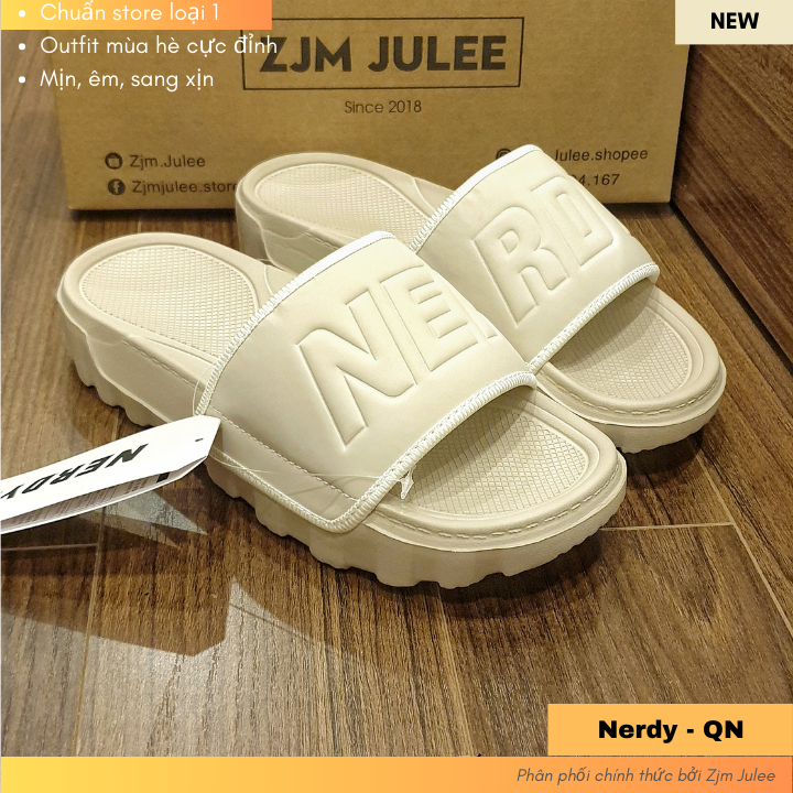 Dép quai dán NERDY cao cấp - Đế Độn 4cm - Dép nam nữ 2023