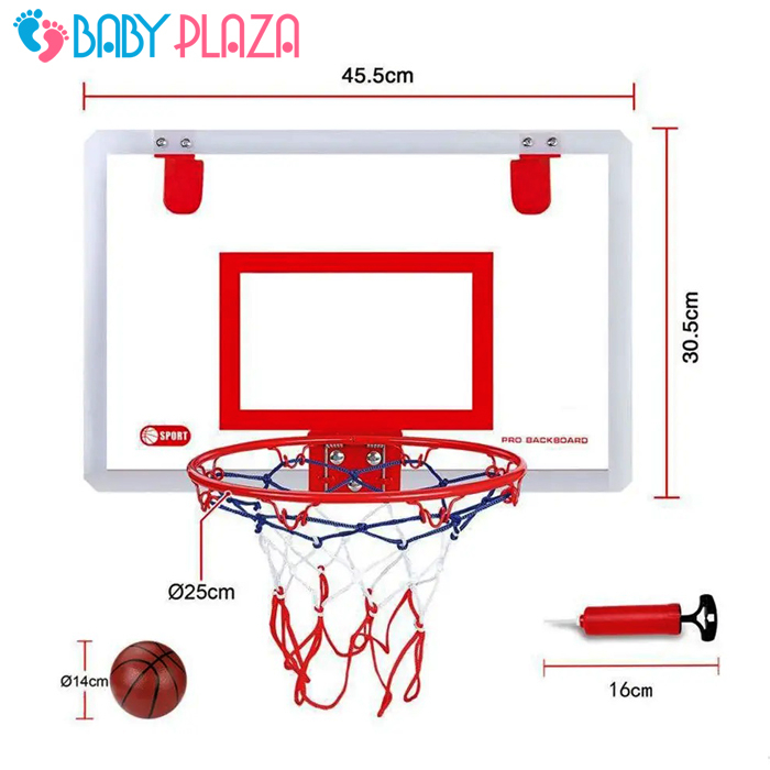 Bảng chơi bóng rổ treo tường cho bé BABYPLAZA UL222601