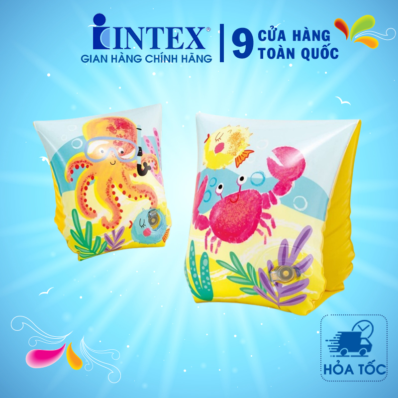 Phao tay INTEX cho bé 3 - 6t, nhiều hình ngộ nghĩnh, an toàn cho bé