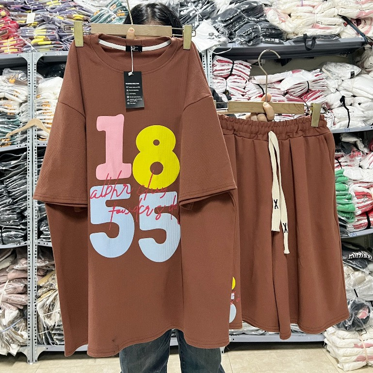 Set bộ mặc nhà unisex 1985 chất da cá năng động