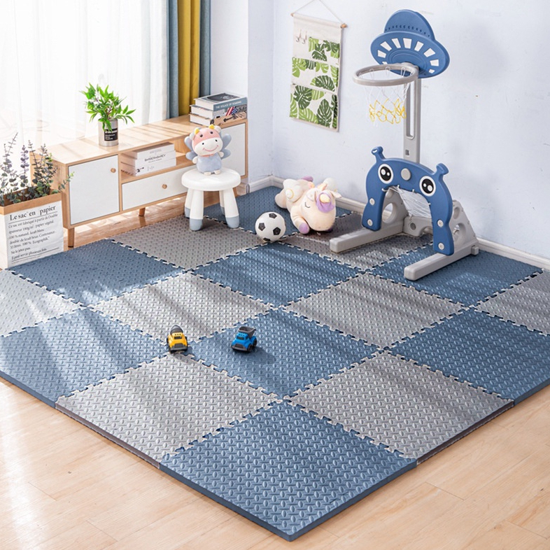 Thảm Xốp Ghép lót sàn 60x60 cm miếng dày 1cm tấm trải sàn cho bé vân gỗ gấp gọn xpe