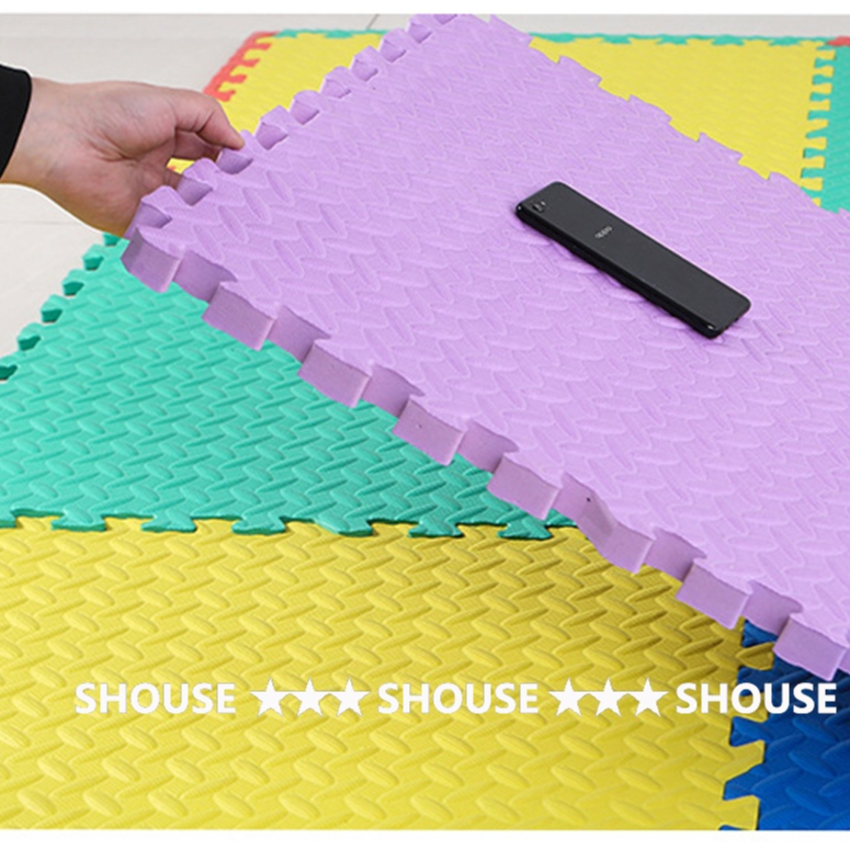 Thảm Xốp Ghép lót sàn 60x60 cm miếng dày 1cm tấm trải sàn cho bé vân gỗ gấp gọn xpe