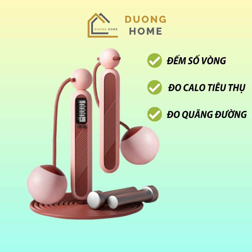 Dây Nhảy Đếm Số Không Dây Thể Lực Đàn Hồi, Dây Nhảy Hỗ Trợ Luyện Tập Thể Dục Thể Thao Tiện Lợi Tại Nhà DUONGHOME