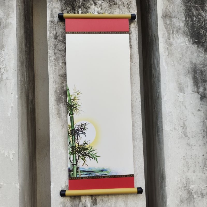 Combo 10 bộ liễn giấy viết thư pháp có in nền sẵn size nhỏ 20x54 cm kèm nẹp treo 2 đầu chắc chắn