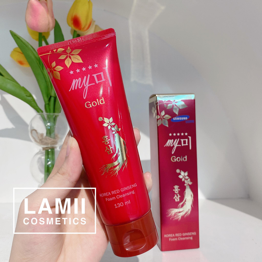 Sữa rửa mặt sâm đỏ SAMSUNG MY GOLD KOREA RED GINSENG FOAM CLEANSING- LAMII BEAUTY